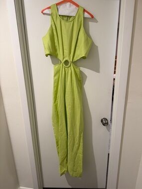 BB Dakota by Steve Madden Lime Green Cutout Jumpsuit